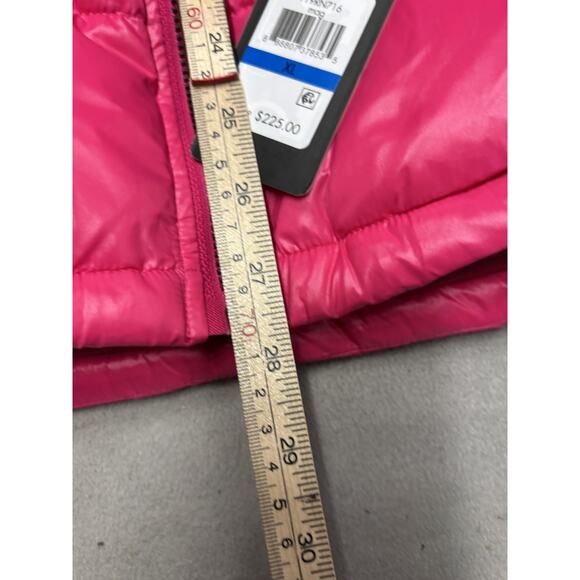 Guess Puffer Jacket Womens XL Magenta Pink Hooded Quilted Zip Pockets 119RN716 - Picture 3 of 12